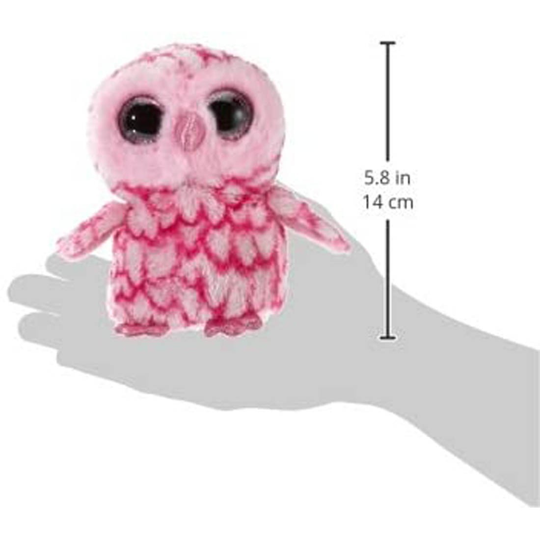 Ty  Beanie Boos TWIGGY Pink Owl  Plush Keychain Toy New
