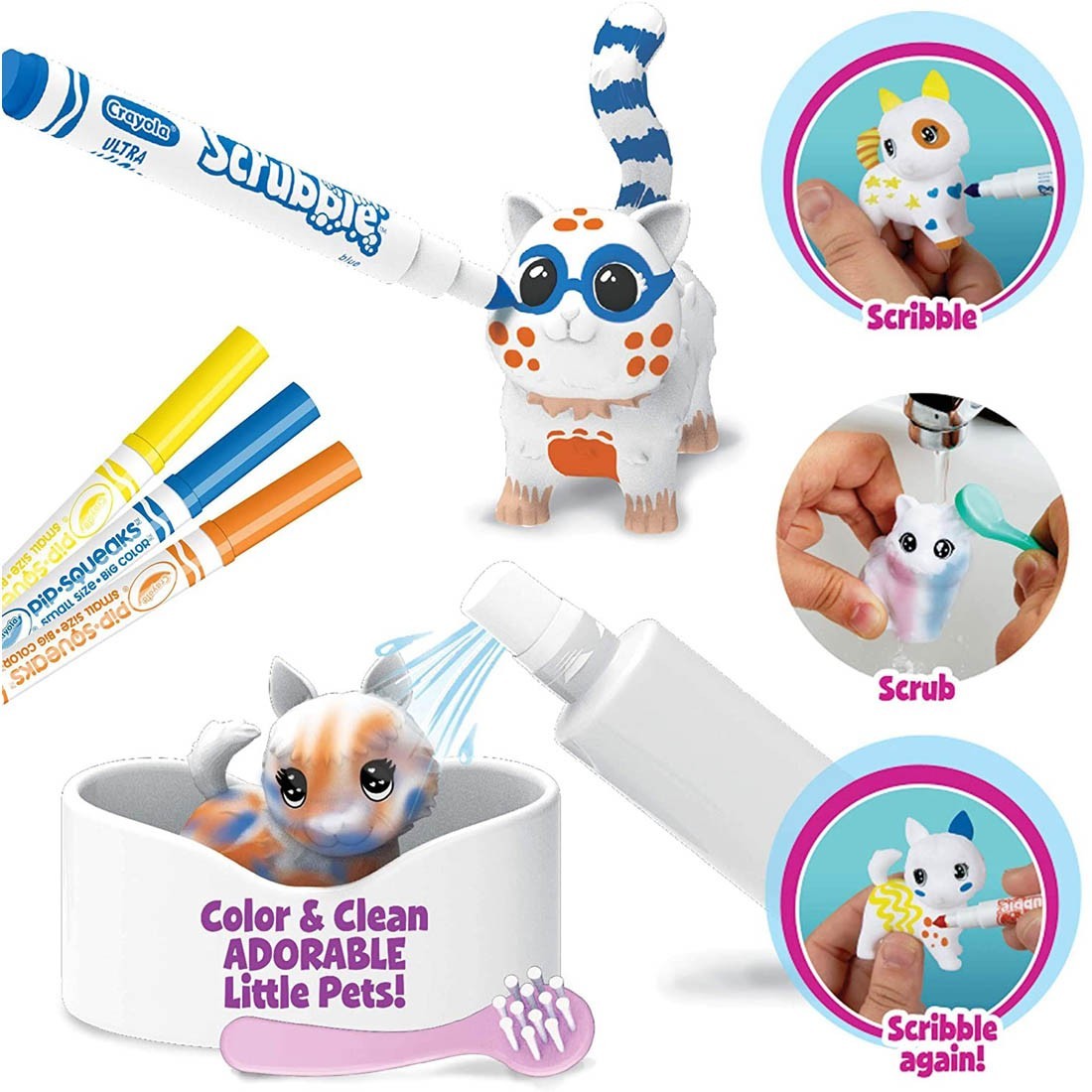 Buy Crayola Washimals Scribble Scrubbie Pets, Vet Clinic Playset - Crayola,  delivered to your home | TheOutfit