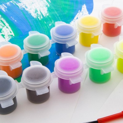 Order BAZIC 5 Colors 5 ml. Finger Paint with Hand Shaped Mixing Tray - Bazic,  delivered to your home