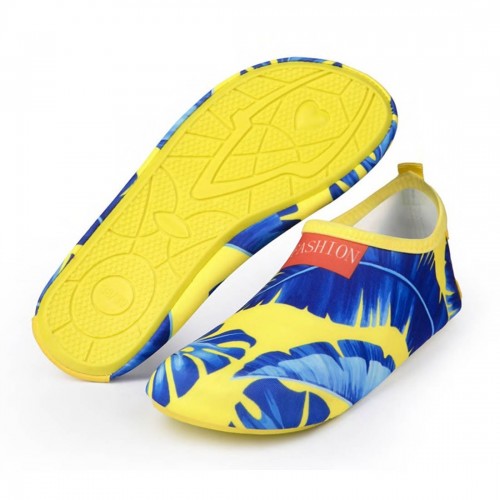 Aqua Banana Leaf Yellow Beach Shoes