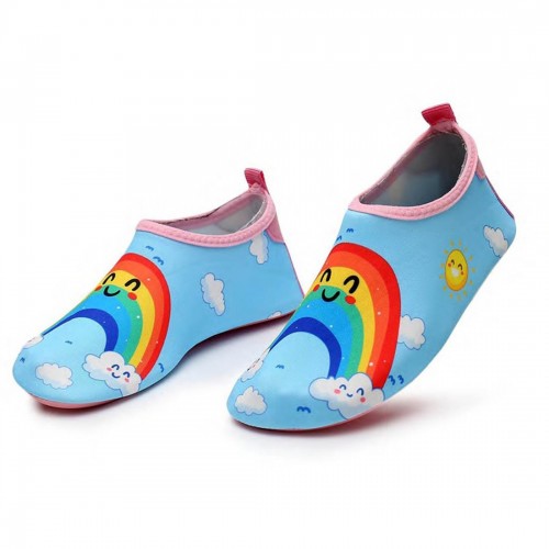 Aqua Rainbow Smiley Beach Shoes