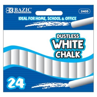 BAZIC Dustless White Chalk