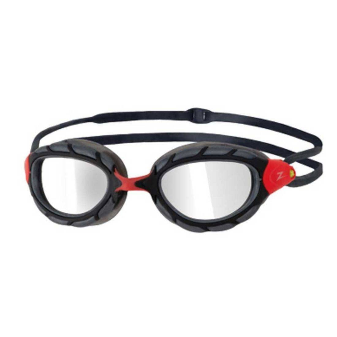 Zoggs Predator Flex Adult Swimming Goggles - Silver / Red 321848