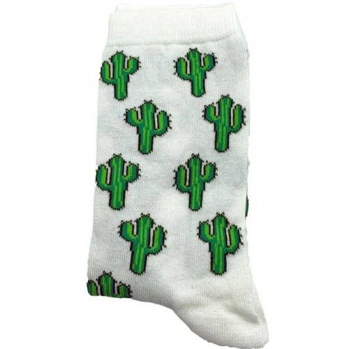 Order Socksat Cactus White Women Long Socks 36-41 - Socksat, delivered to  your home