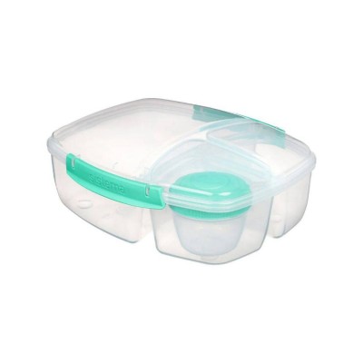 Sistema To Go Divided Snack Container, 13.5 oz, Plastic 