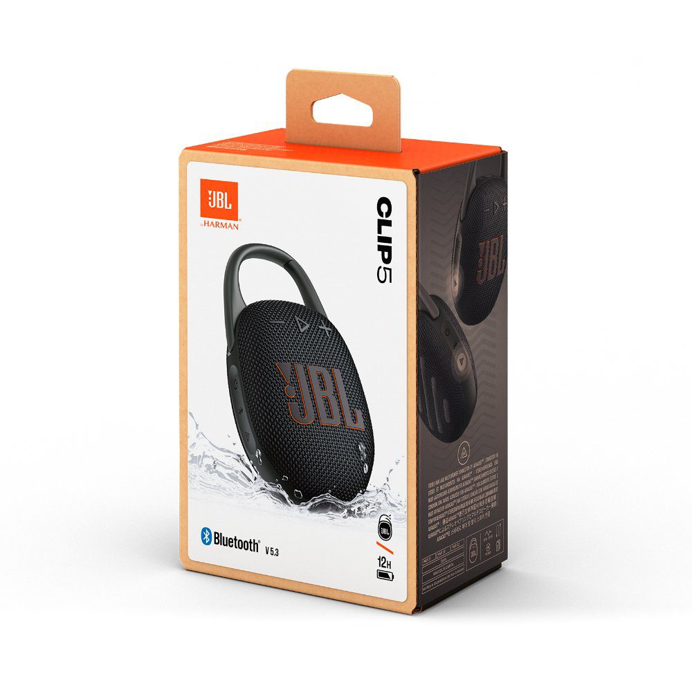 JBL Clip 5 Portable Bluetooth Speaker - Black