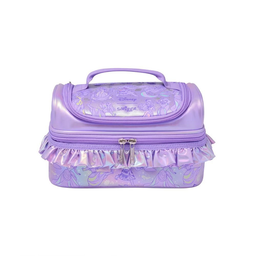 Smiggle Double Decker Lunch Bag - Disney Princess Purple