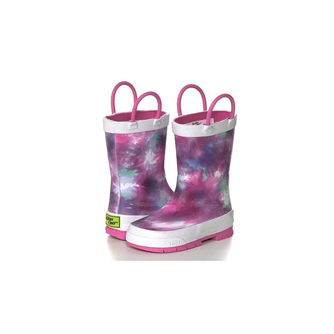 Western Chief Kids Tie Dye Glitter Rain Boots