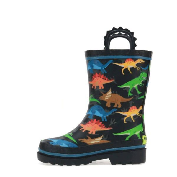 Western Chief Kids Dino World Black Rain Boots
