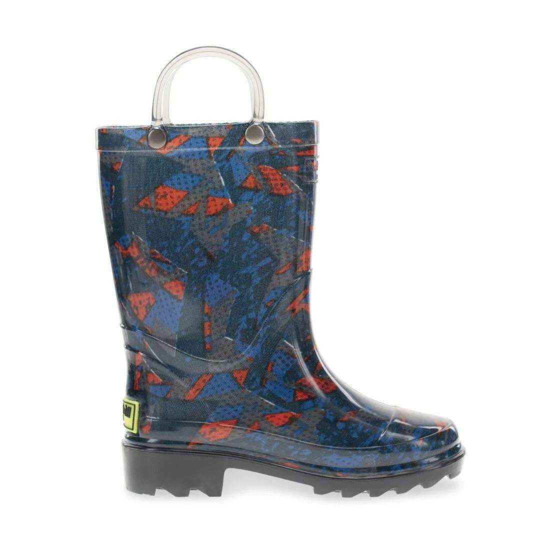 Western Chief Kids Lightning X Lighted PVC Navy Rain Boots