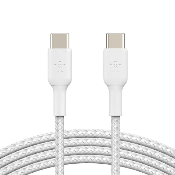 Belkin BoostCharge Braided USB-C to USB-C Cable 60W - White