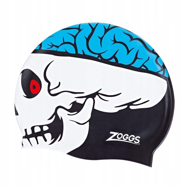 Zoggs Junior Silicone Swimming Cap Skull