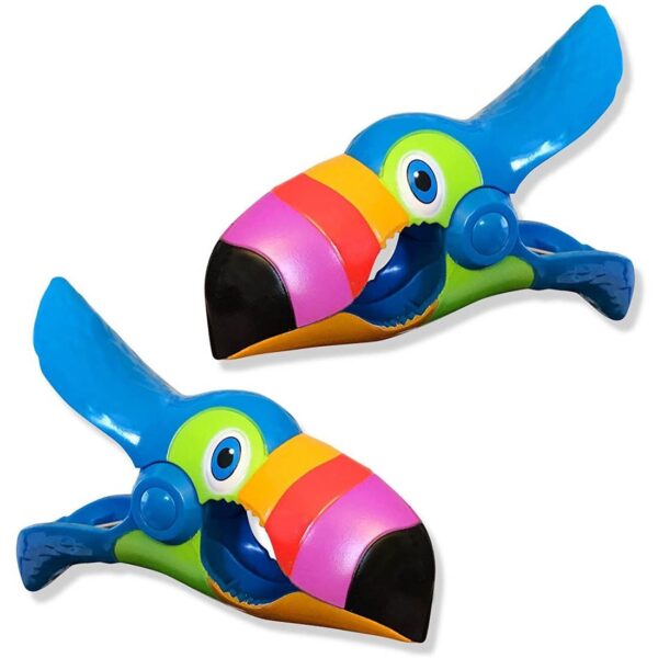 O2COOL Boca Clips Beach Towel Holders  - Toucan