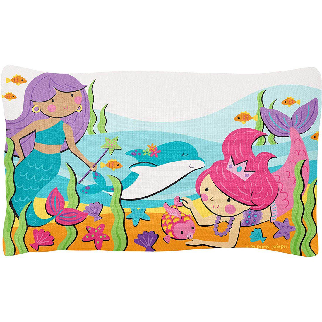 Stephen Joseph Throw Pillow Mermaid