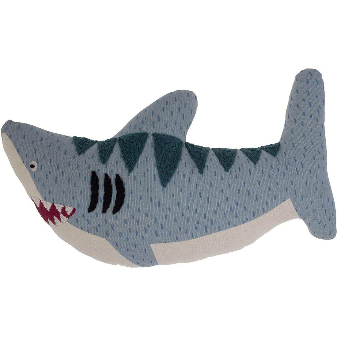 Stephen Joseph Embroidered Pillows Shark