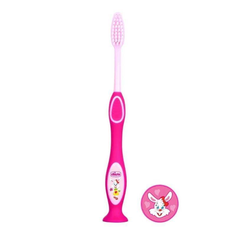 Chicco Milk Teeth Toothbrush 3-6 Years - Pink / Purple - Image 2