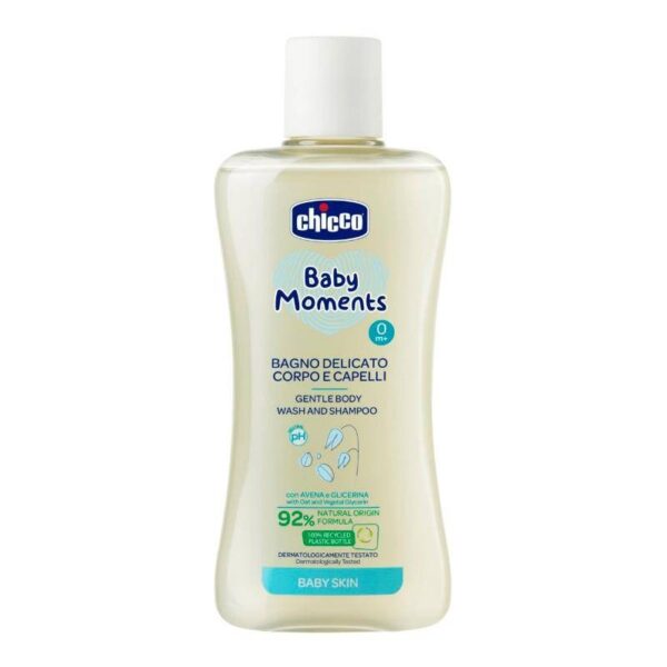Chicco Baby Moments Gentle Body Wash & Shampoo 200Ml
