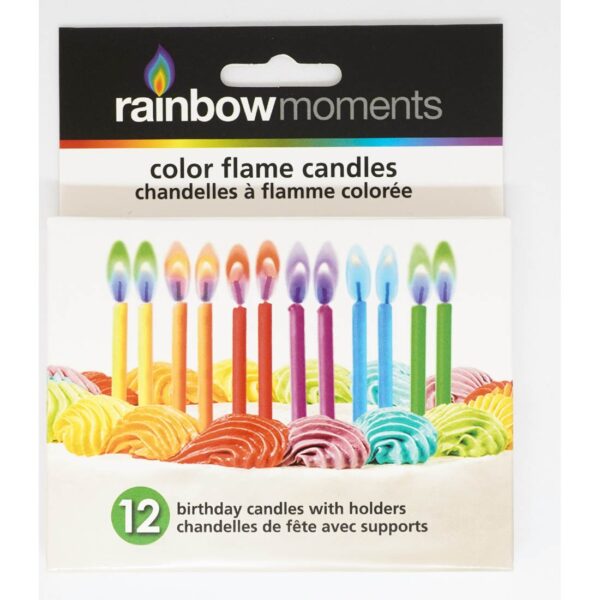 Rainbow Moments 12color flame candles Rainbow theme