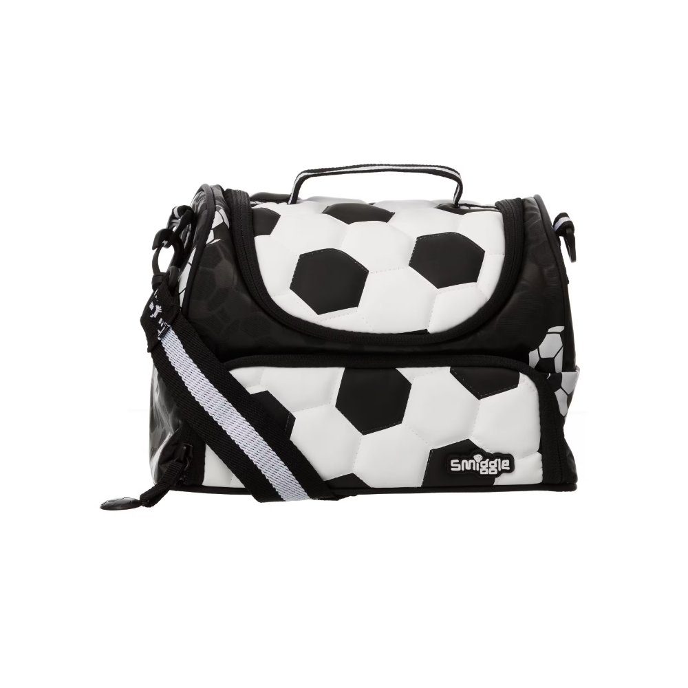 Smiggle Double Decker Lunch Bag With Strap - Football