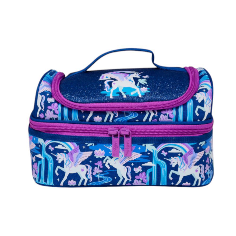 Smiggle Double Decker Lunch Bag - Unicorn Purple
