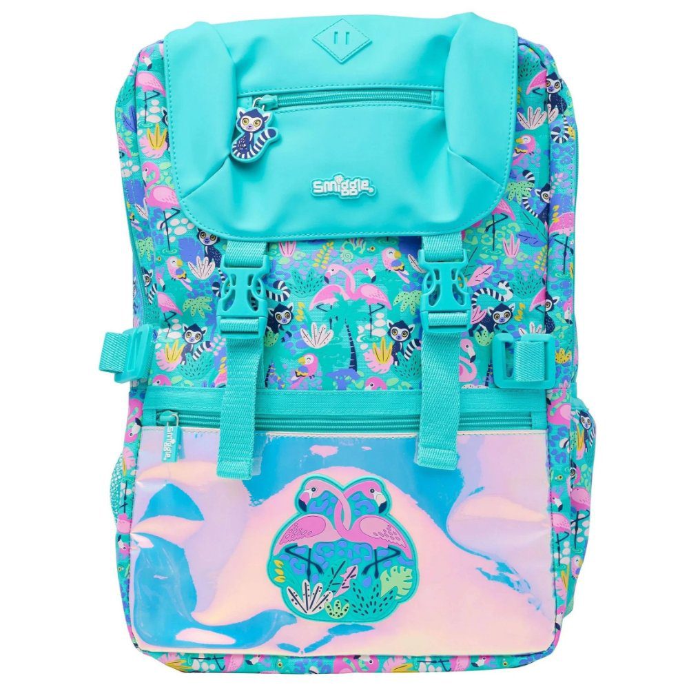Smiggle Foldover Backpack - Flamingo