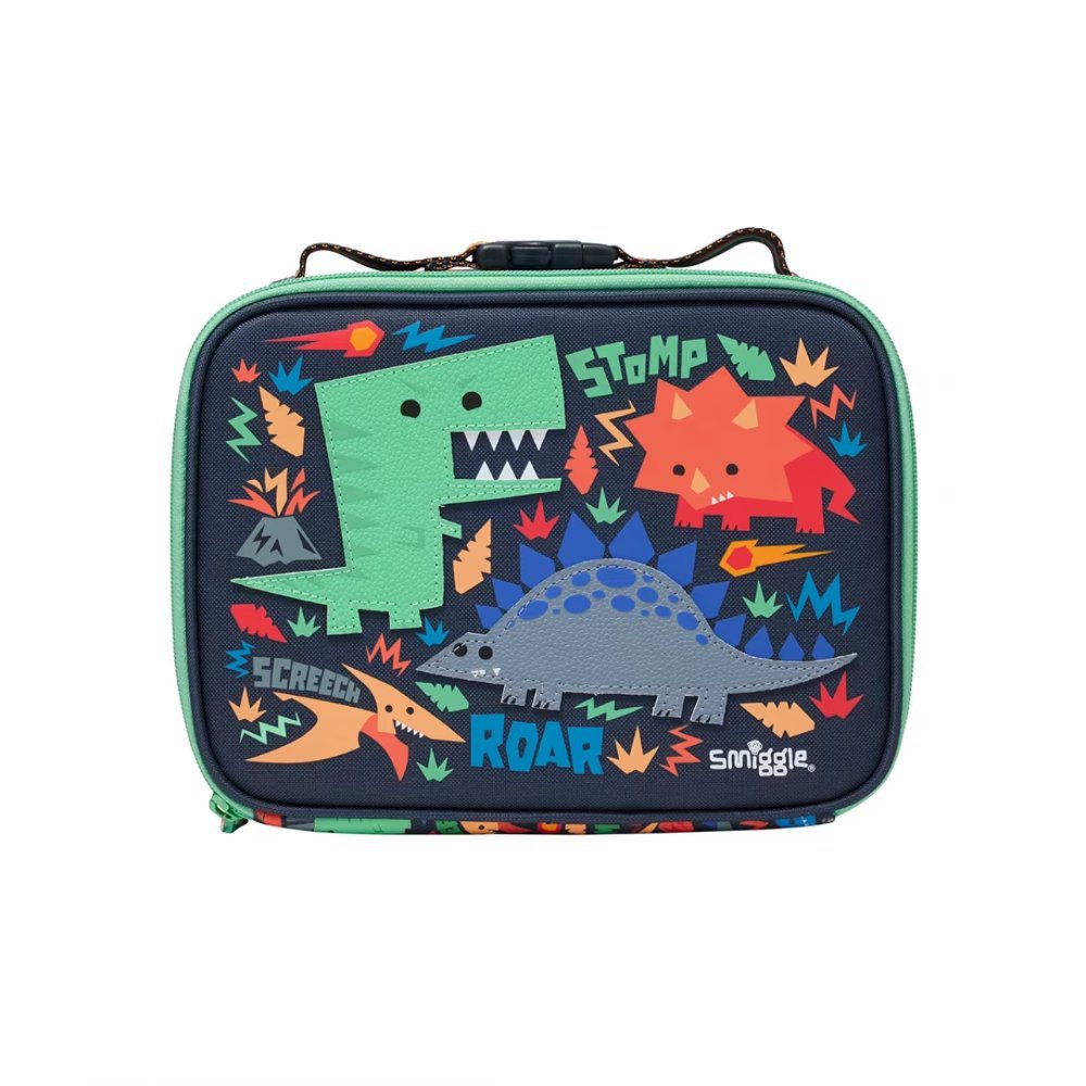 Smiggle Teeny Tiny Square Lunchbox - Dinosaurs