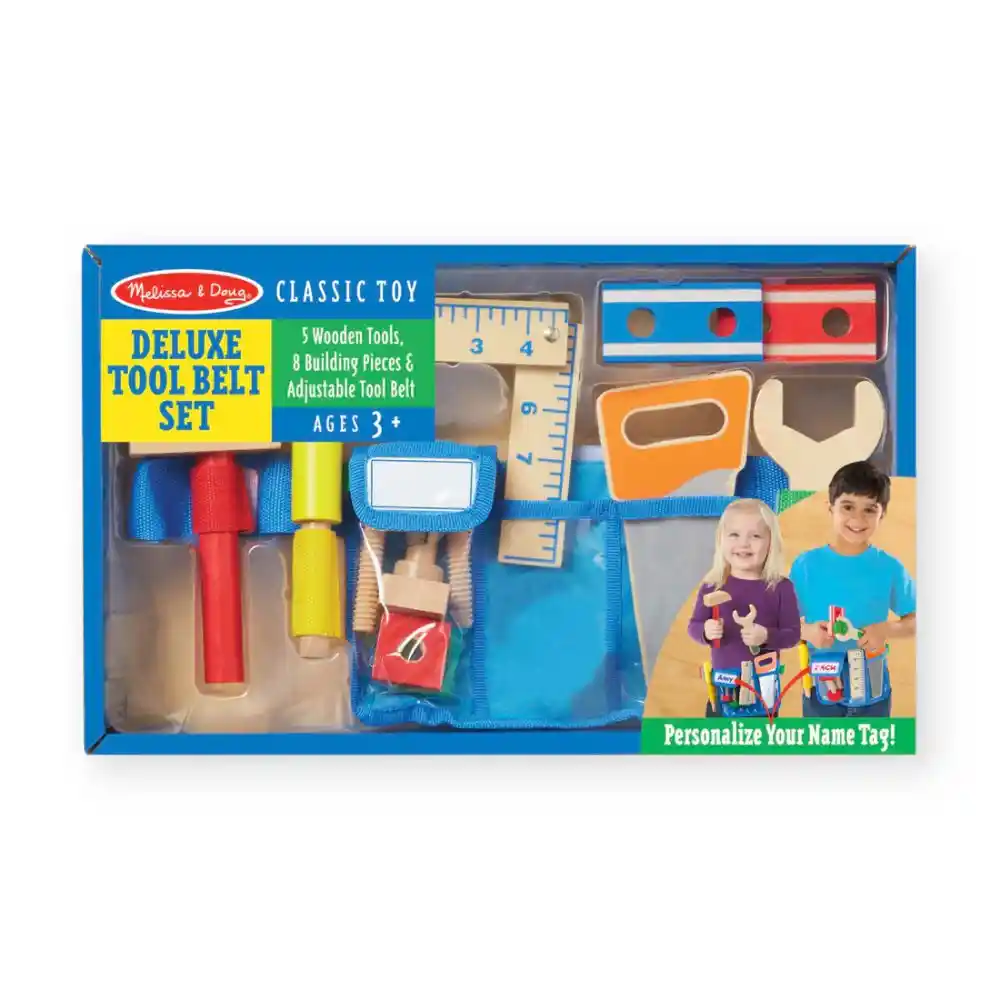 Melissa & Doug Deluxe Wooden Tool Belt Set