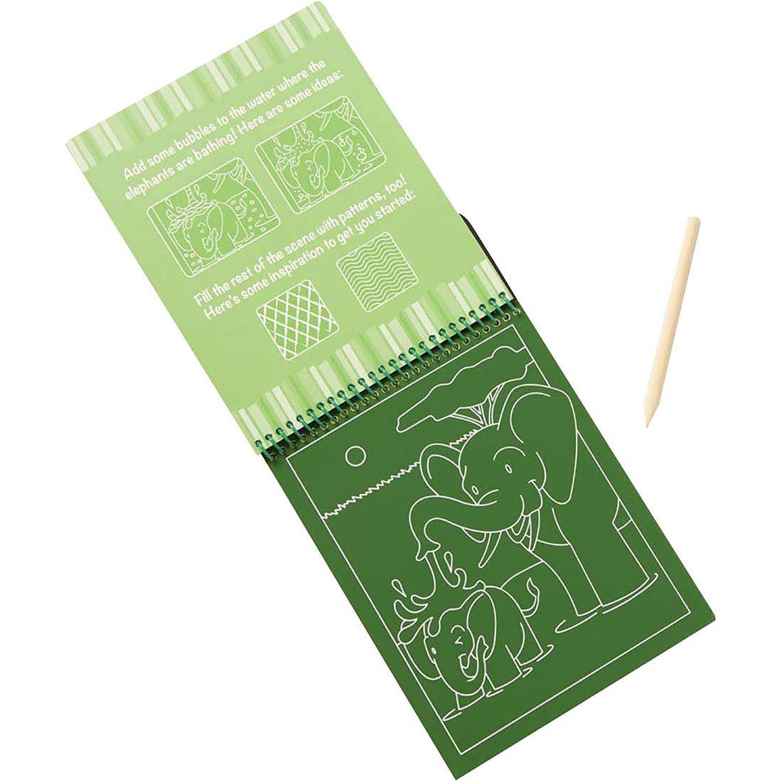 Melissa & Doug Safari Color-Reveal Scratch Art Pad - Image 2