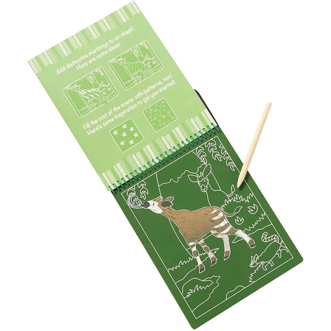 Melissa & Doug Safari Color-Reveal Scratch Art Pad - Image 3