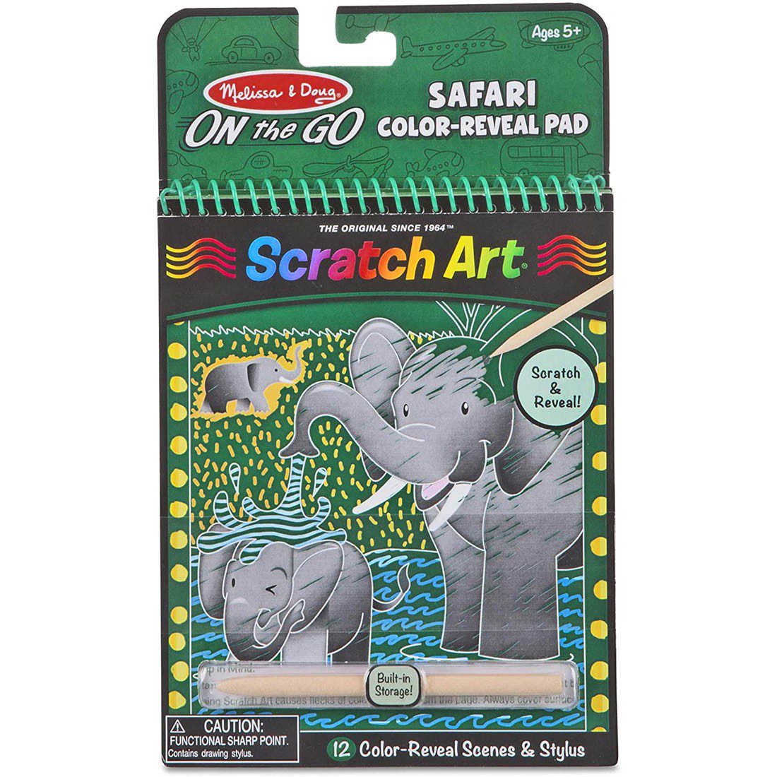Melissa & Doug Safari Color-Reveal Scratch Art Pad