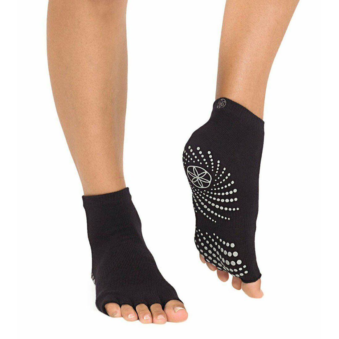 GAIAM Yoga Socks Grippy Toeless Granite