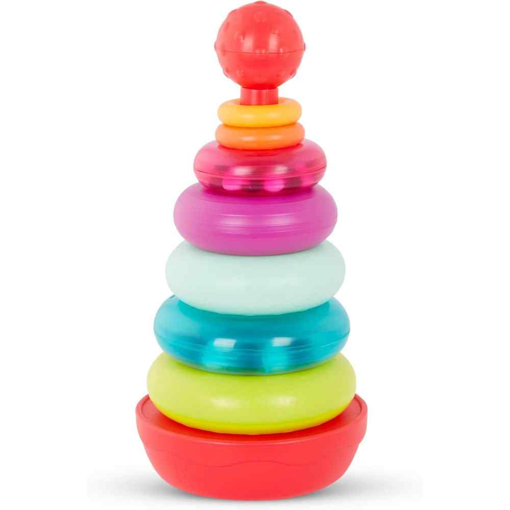 B. toys Rainbow Rings Stacking Teether Set