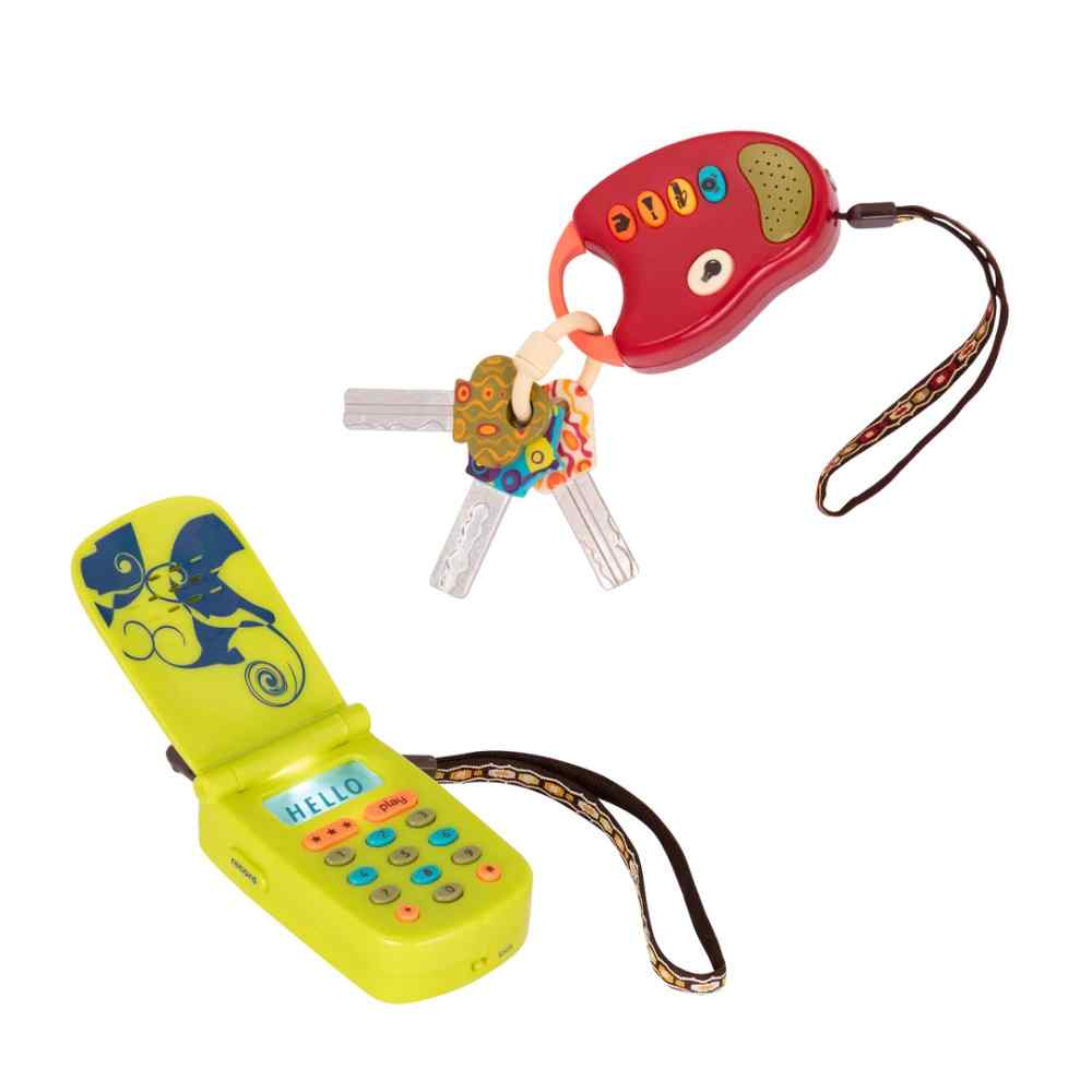 B. toys FunKeys & Hellophone Set - Toy Cellphone & Key Fob - Image 2