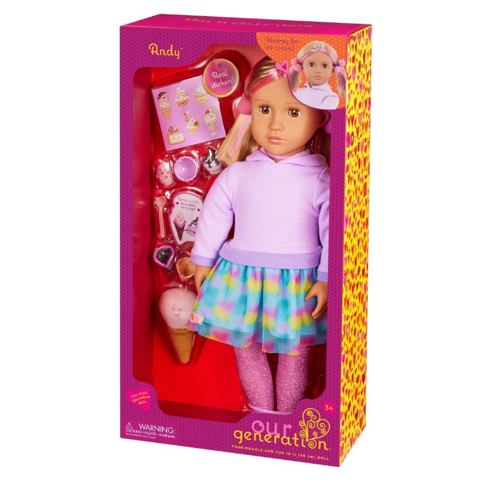 Our Generation Andy 46cm Doll with Ice Cream Accessories