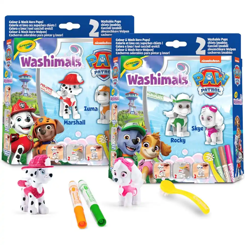 Crayola Washimals Paw Patrol - Color & Wash Hero Pups