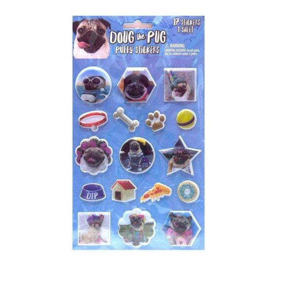 Inkology Doug The Pug Puffy Stickers