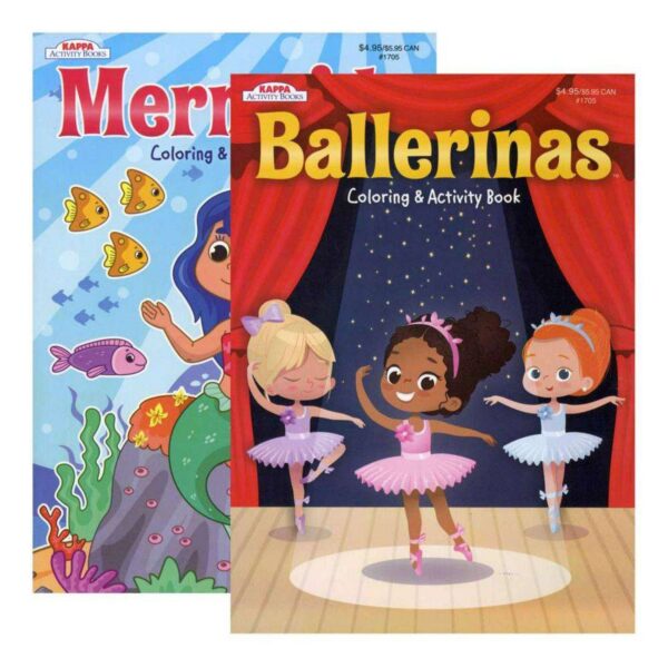 Bazic Kappa Mermaids / Ballerinas Coloring & Activity Book