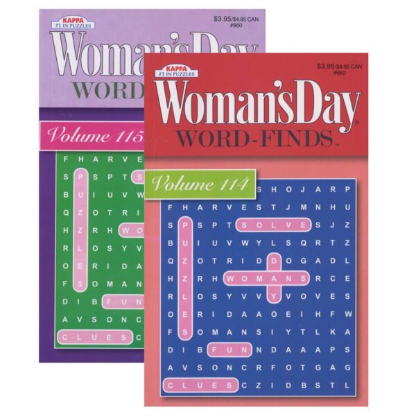 BAZIC KAPPA Woman's Day Word Finds Puzzle Book-Digest Size