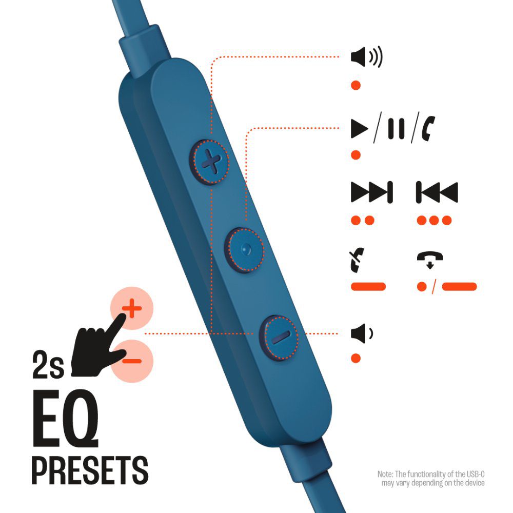 JBL T310 Wired Hi-Res In-Ear Headphones - Blue - Image 5