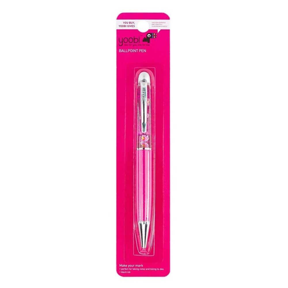 Yoobi Ballpoint Pen Pink - Floating Rainbows