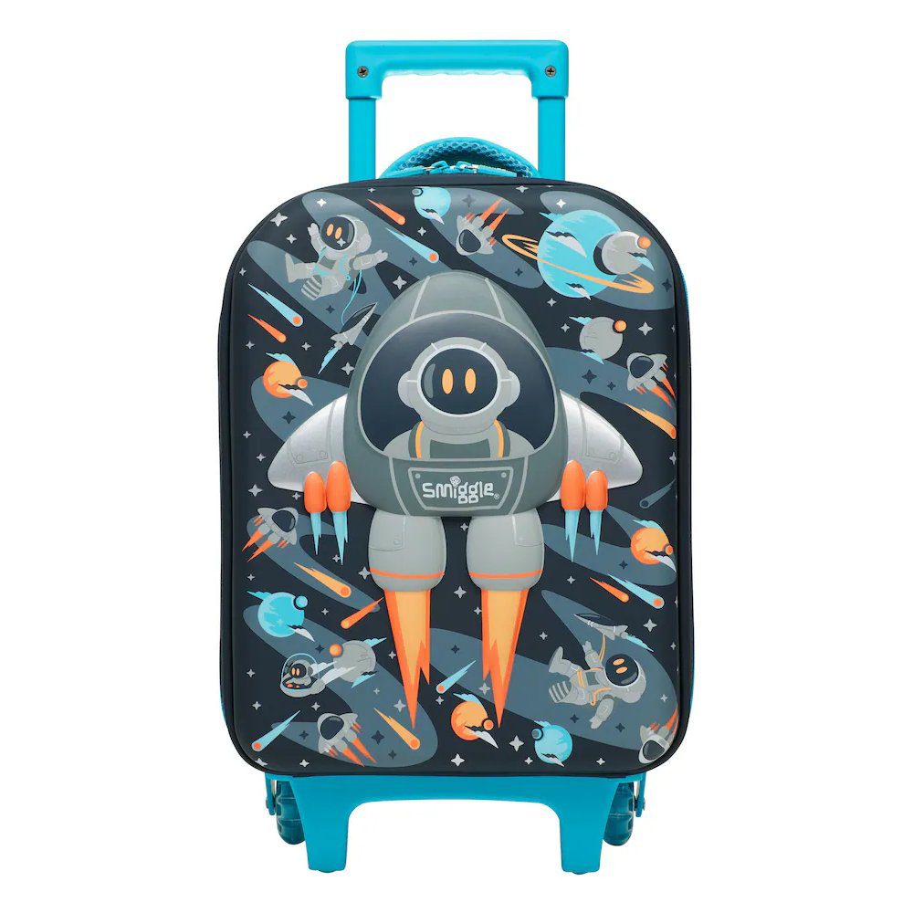 Smiggle Junior Hardtop Trolley Bag - Space Rocket