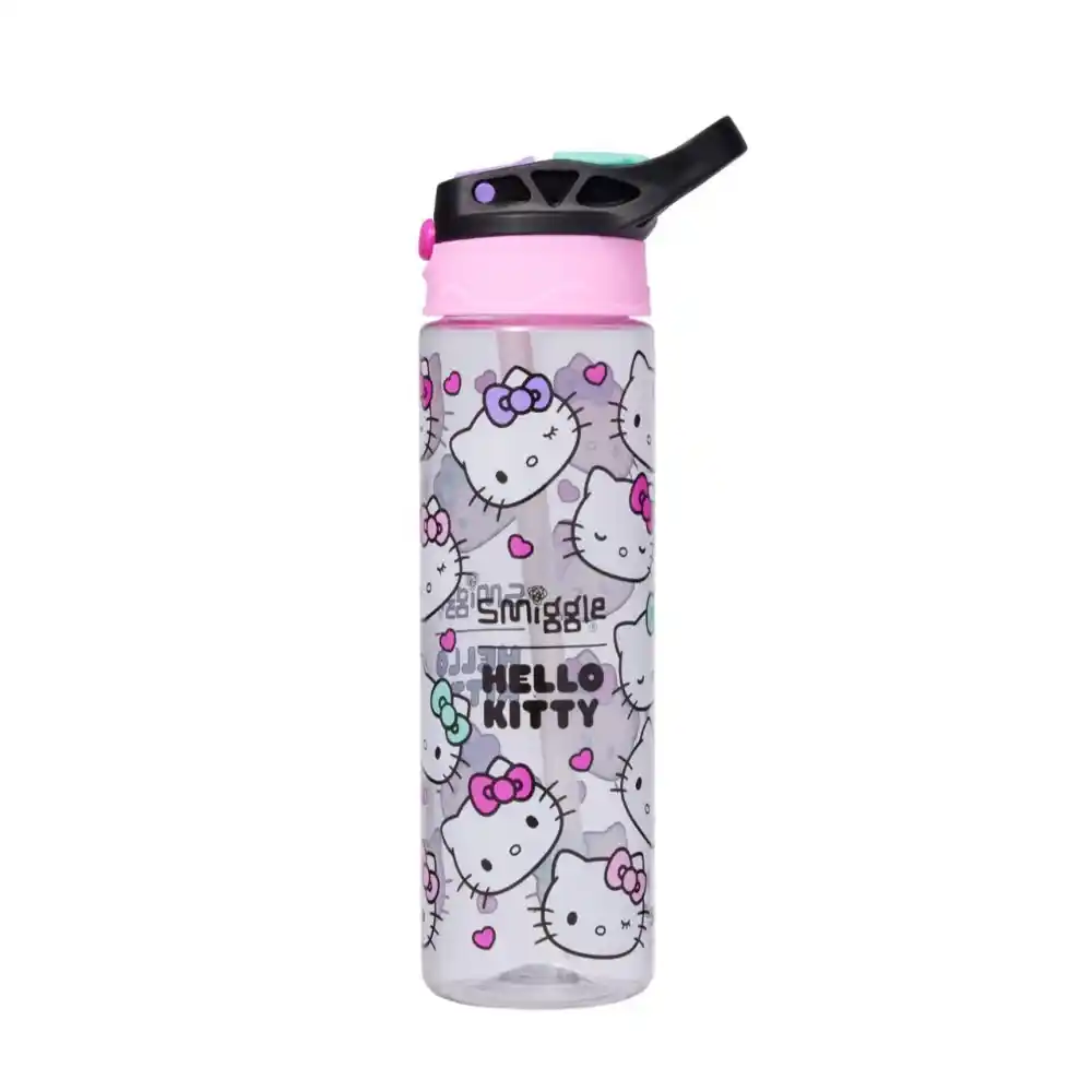 Smiggle Plastic Flip Drink Bottle 650ml - Assorted