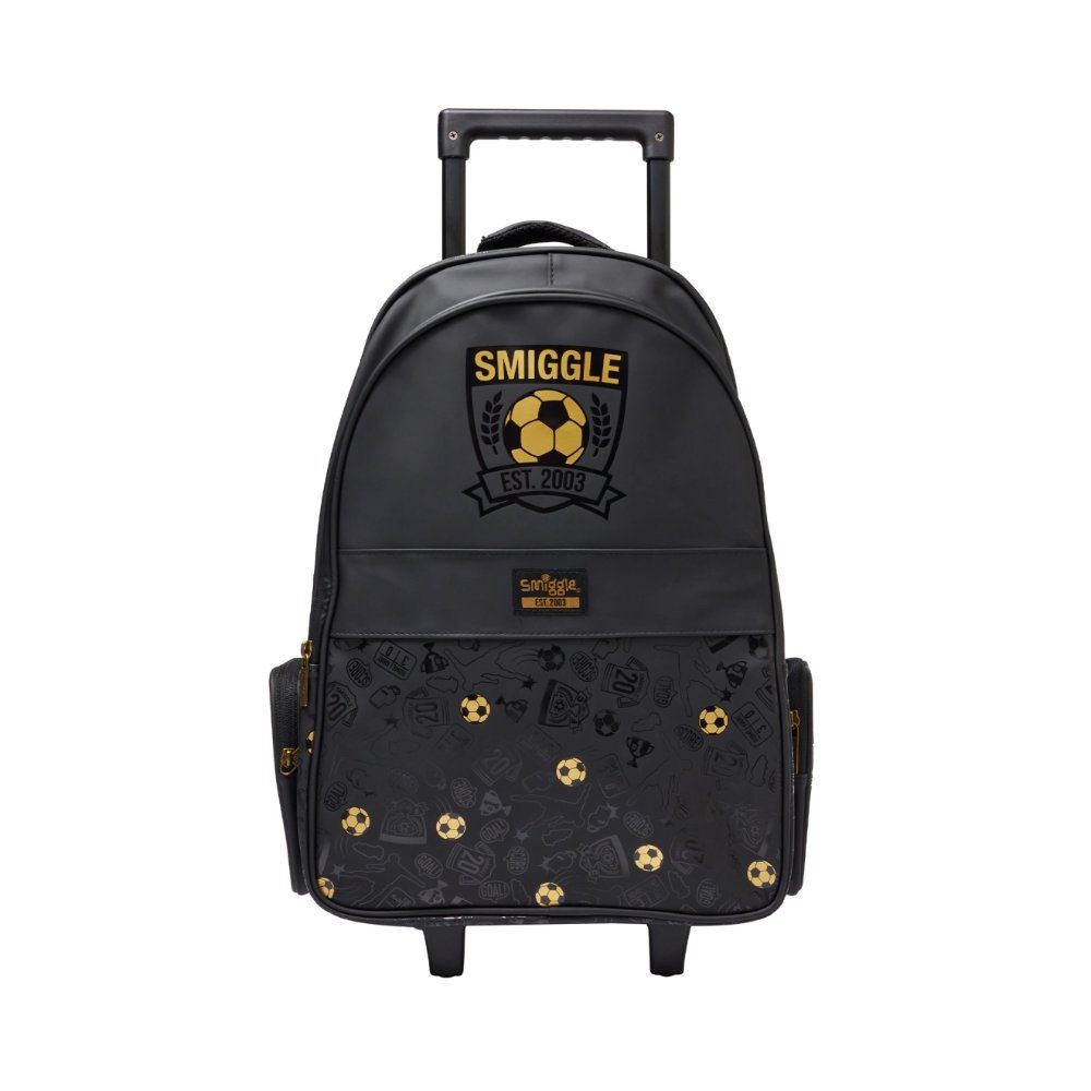 Smiggle Trolley Backpack With Light-Up Wheels - Gold Football