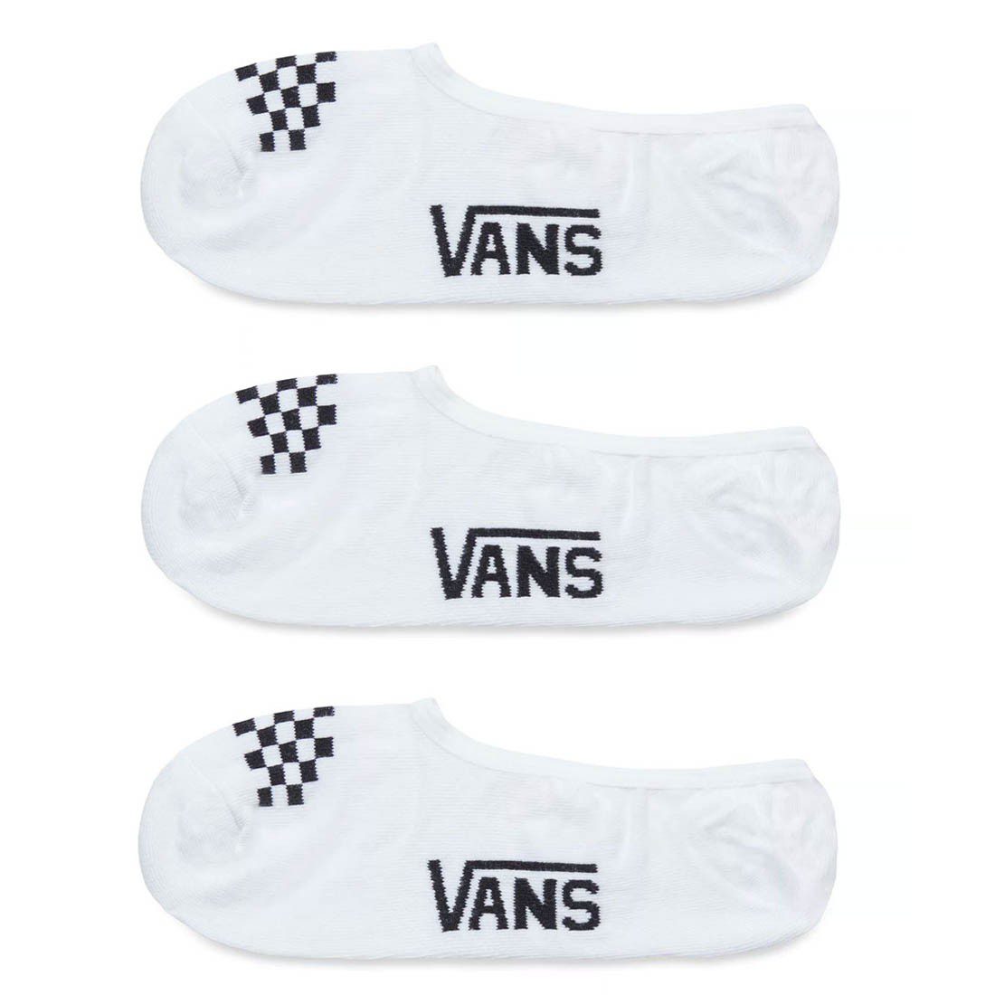 Vans Classic Canoodle 3-Pack - White Black Checkerboard 37-41 Eur