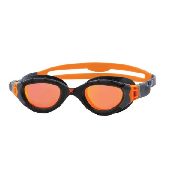 Zoggs Predator Flex Titanium Goggles - Black & Orange