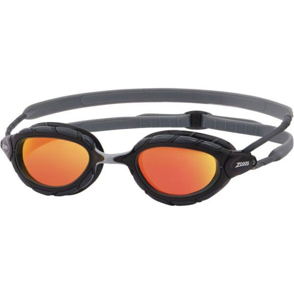 Zoggs Predator Titanium Orange Mirror Goggles - Black