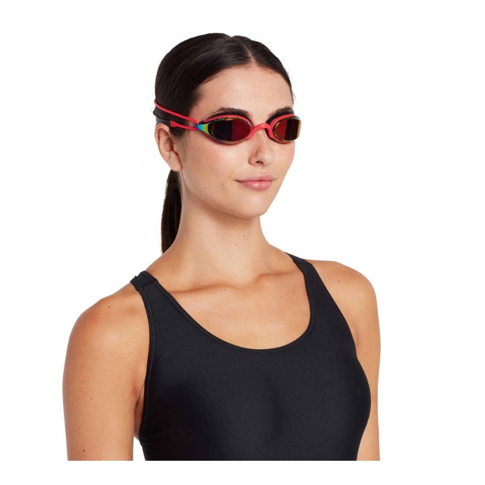 Zoggs Fusion Air Swimming Goggles Red Black - Image 3