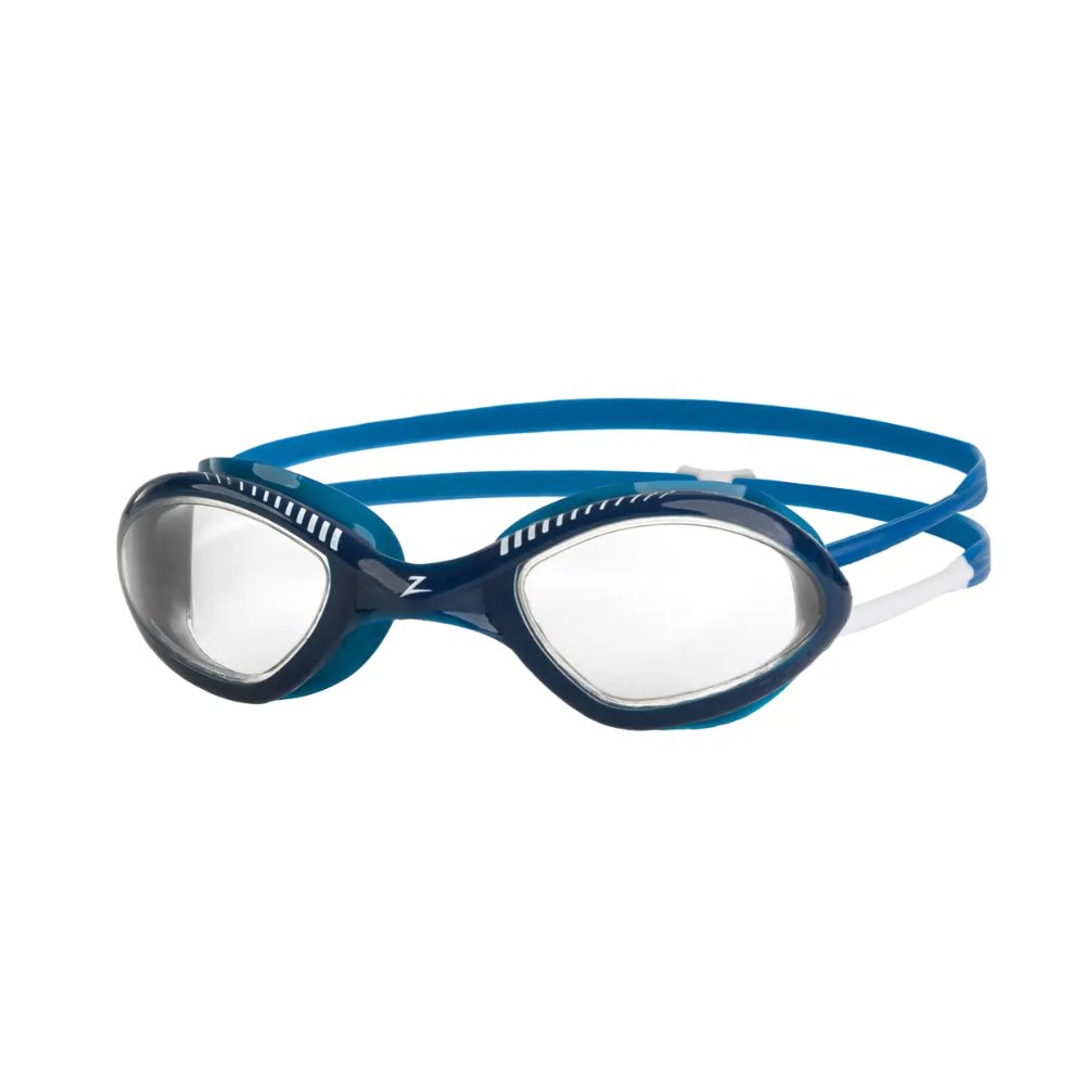 Zoggs Tiger Swimming Goggles - Blue/White With Clear Lenses