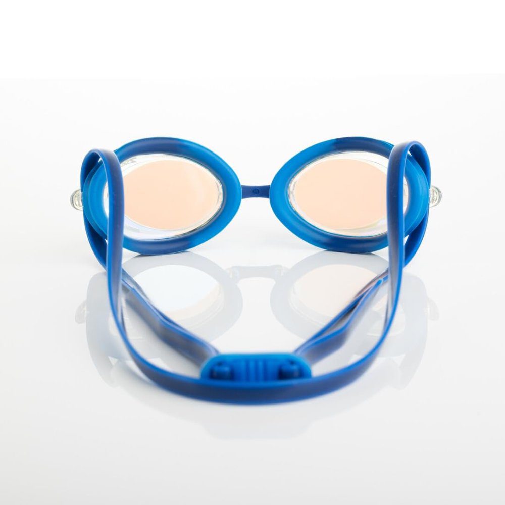 Zoggs Racer Titanium Goggles Blue with Blue Mirrored Lenses - Image 2