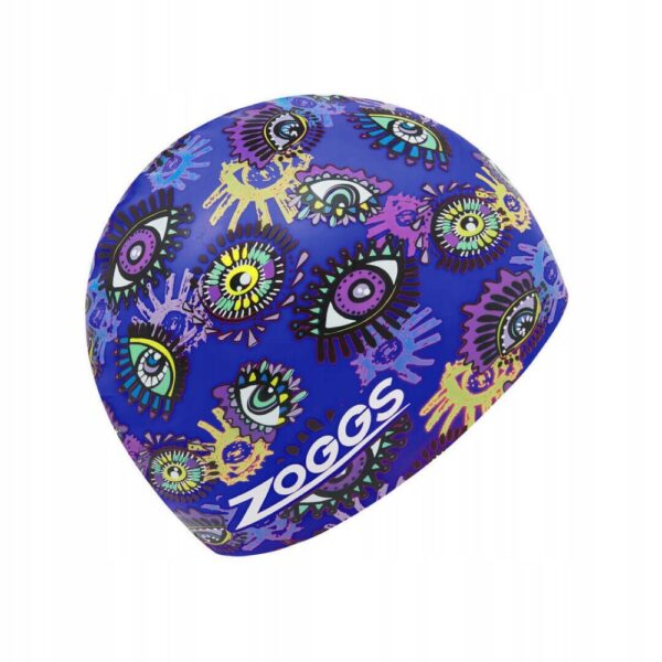 Zoggs Boho Eyes Adult Printed Silicone Swimming Cap - Purple